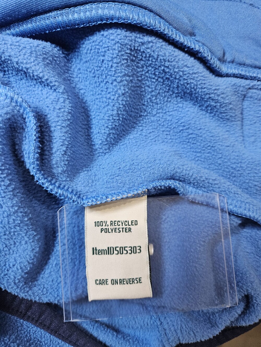L.L.Bean Women’s Full-Zip Fleece Jacket – Blue – Size Medium - Picture 6 of 6